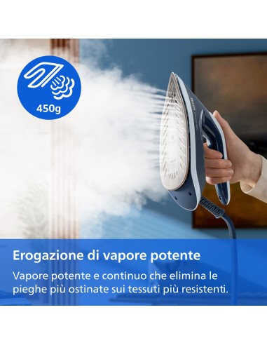 PHILIPS PSG4020/20 FERRO A CALDAIA 2400W 6,5B VAPORE CONTINUO 140GR/M.