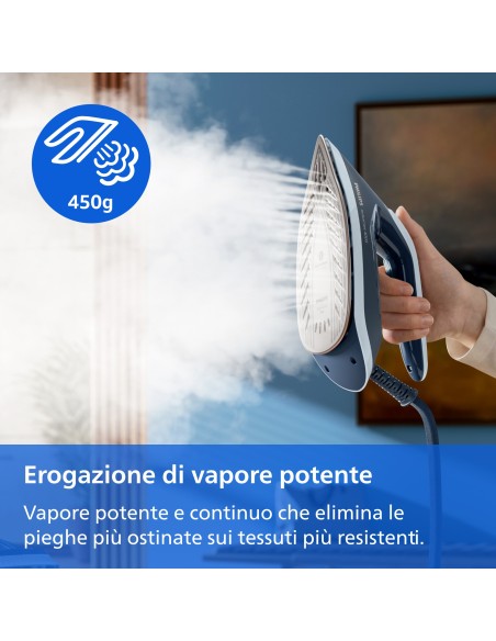 PHILIPS PSG4020/20 FERRO A CALDAIA 2400W 6,5B VAPORE CONTINUO 140GR/M.