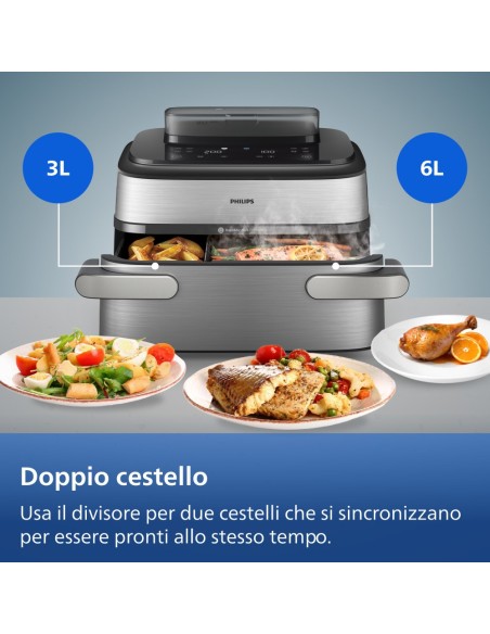 PHILIPS NA565/02 FRIGGITRICE AD    ARIA 9,5LT 8PROG. DISPLAY DIGITALE