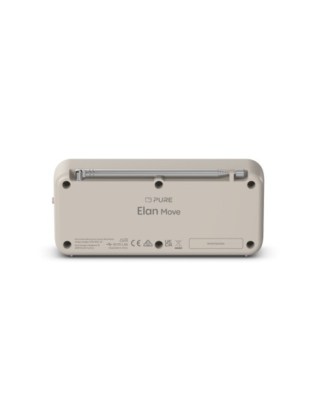 PURE ELAN MOVE SABBIA RADIOSVEGLIA DAB/FM/BT-IN ALIM.USB-C LCD 1,4"