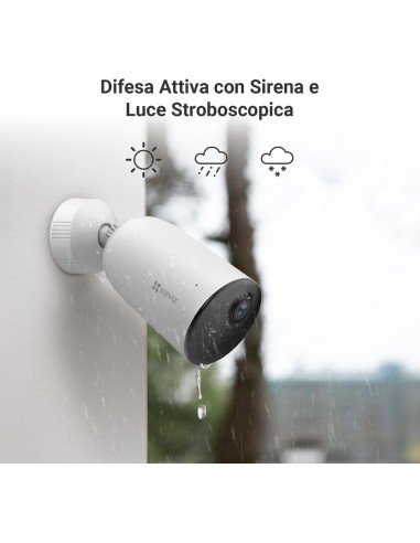 EZVIZ CB3+P.SOLARE VIDEOCAMERA A BATTERIA 2MP FHD DA ESTERNO VIS.NOTT.