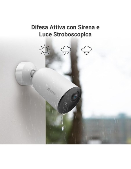 EZVIZ CB3+P.SOLARE VIDEOCAMERA A BATTERIA 2MP FHD DA ESTERNO VIS.NOTT.